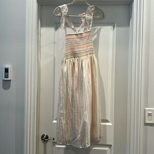 Rainbow striped madewell dress
